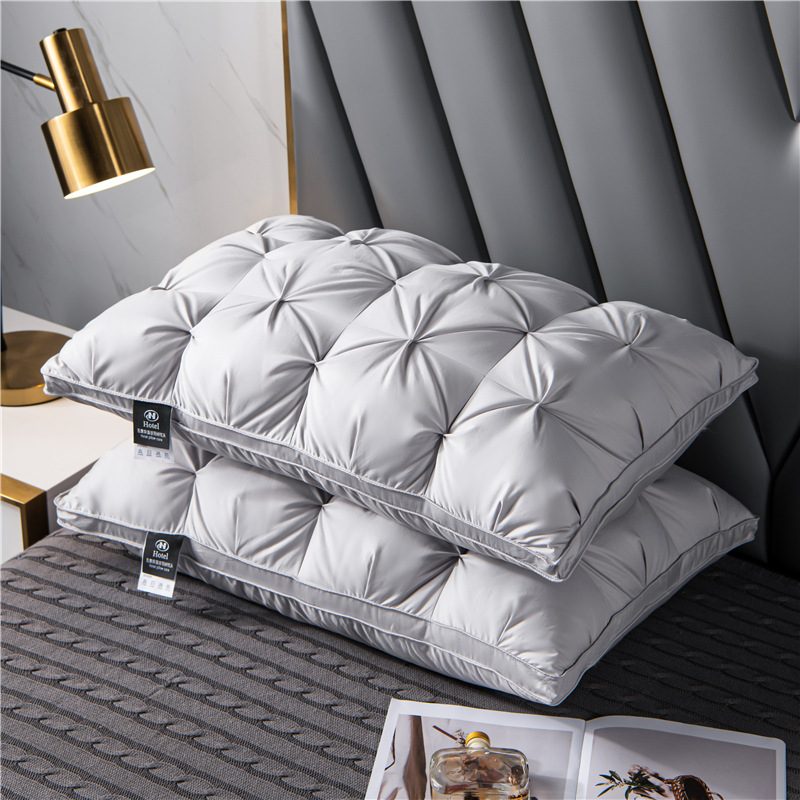 Five-Star Hotel Feather Velvet Pillow, Cotton Student Home Cervical Spine Pillow, Adult White Goose down Pillow Core Wholesale