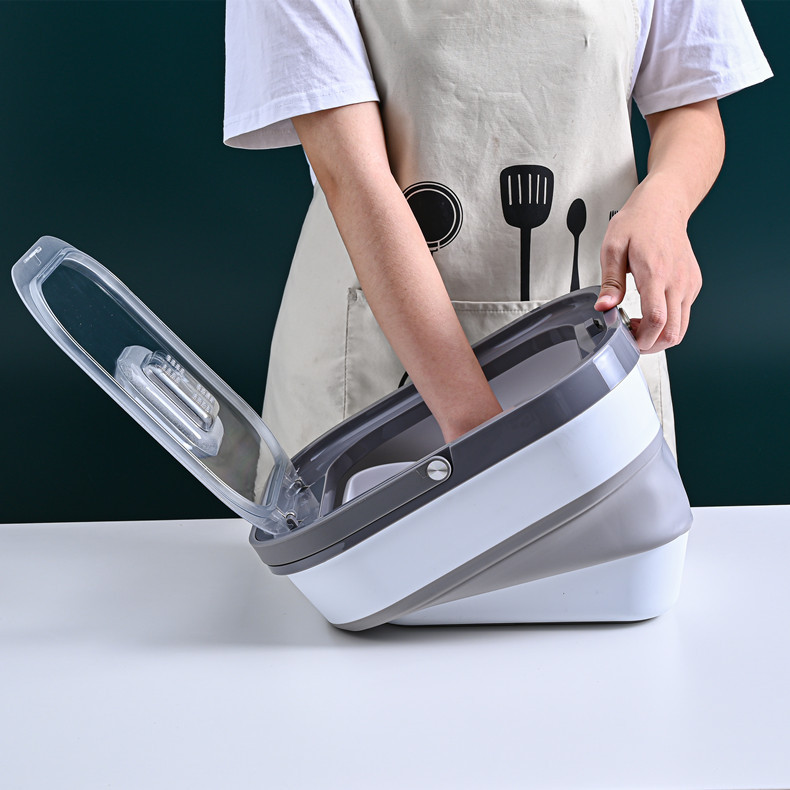 Cat grain barrel sealed moisture-proof pet grain storage barrel 10kg storage barrel storage tank dog grain barrel sealed barrel folding rice barrel