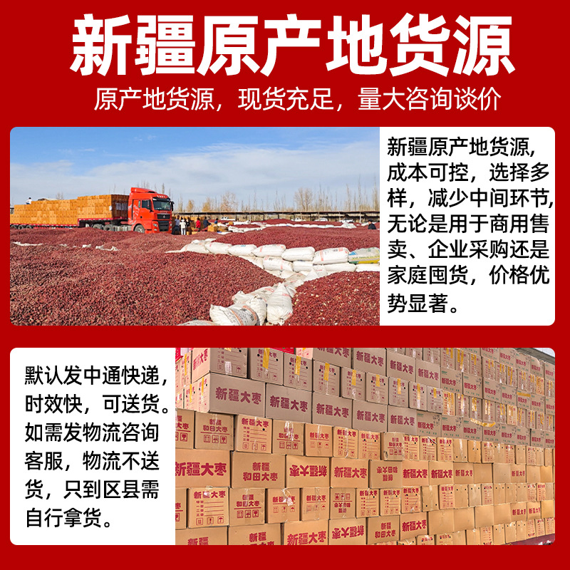 Red Dates from Xinjiang Wholesale Online, Ready-To-Eat Dried Dates, Snacks, New Year Goods, Wedding Candy, Stall-Selling Ten-Yuan Model, Hotan Dates