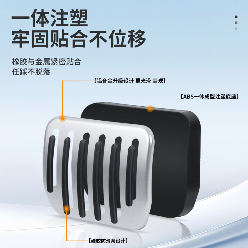 Suitable for the New Version of Model Y3 Tesla Accelerator Brake Pedal Buckle Slide Rail P Version Interior Modification Accessories