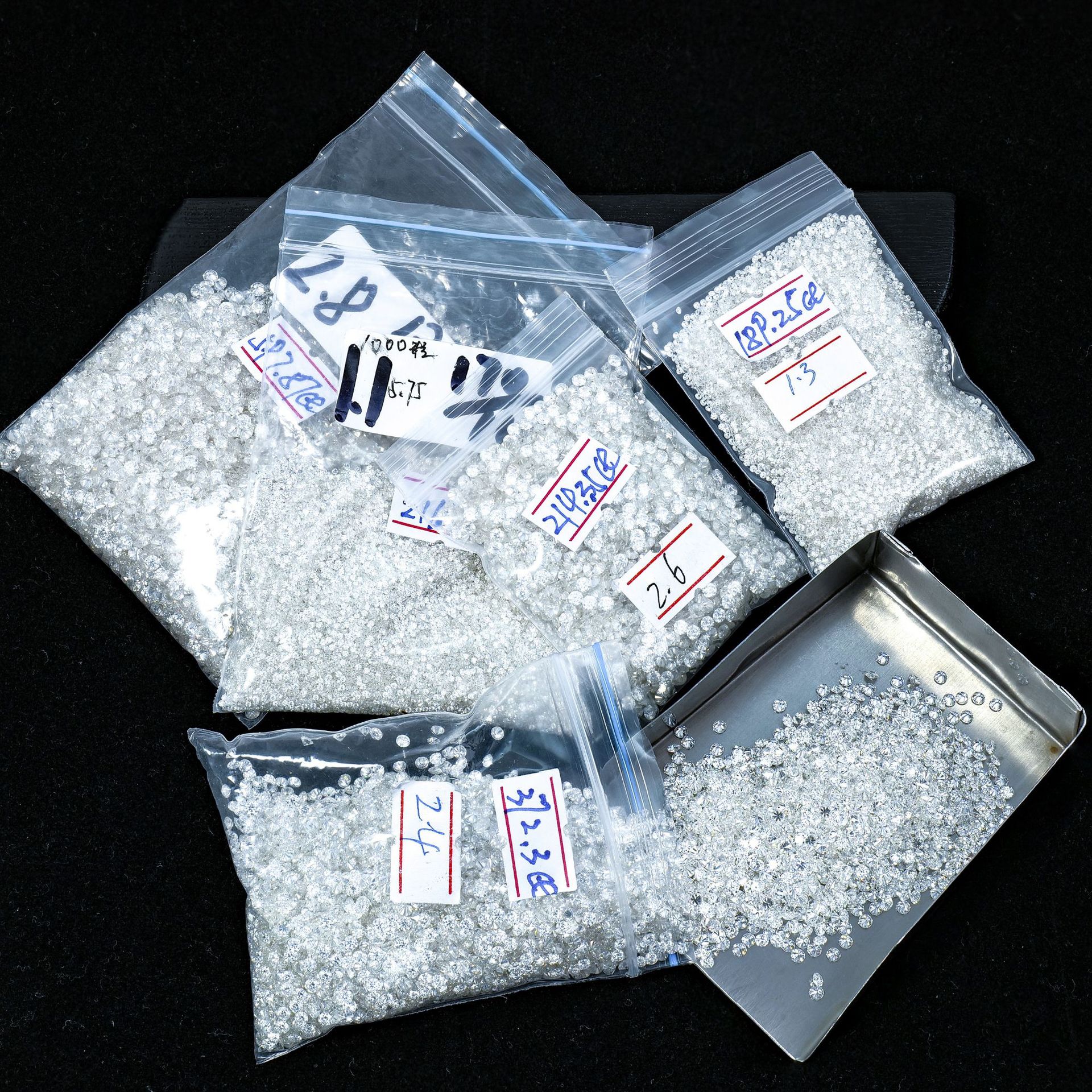 Lab-Grown Gemstone Moissanite Def Color 0.8-3mm Round Cubic Zirconia Ring Necklace Jewelry Loose Stone Accessory Stone