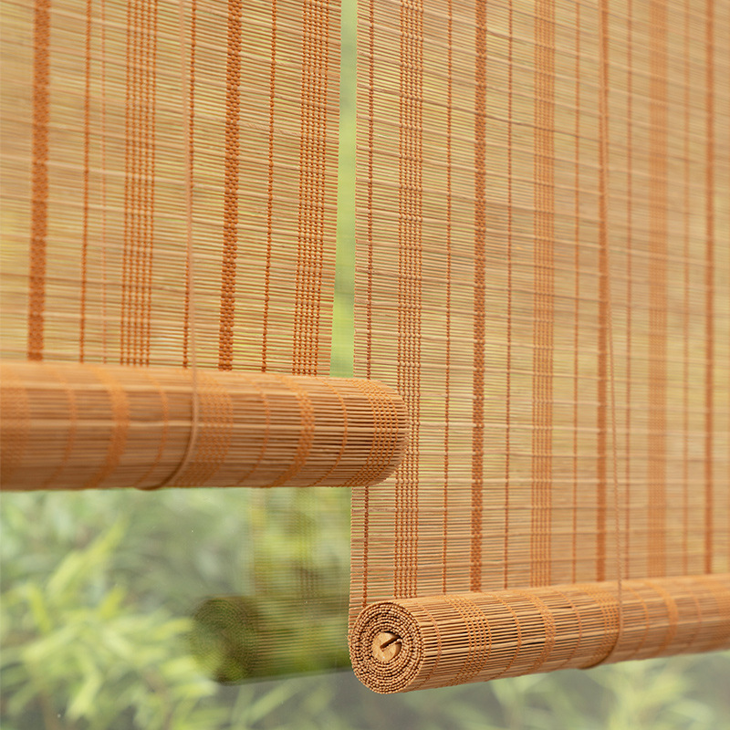 Wholesale Bamboo Curtain Curtain Roller Shade Shading Balcony Tea Room Study Office Hotel Homestay Japanese Style Bamboo Curtain