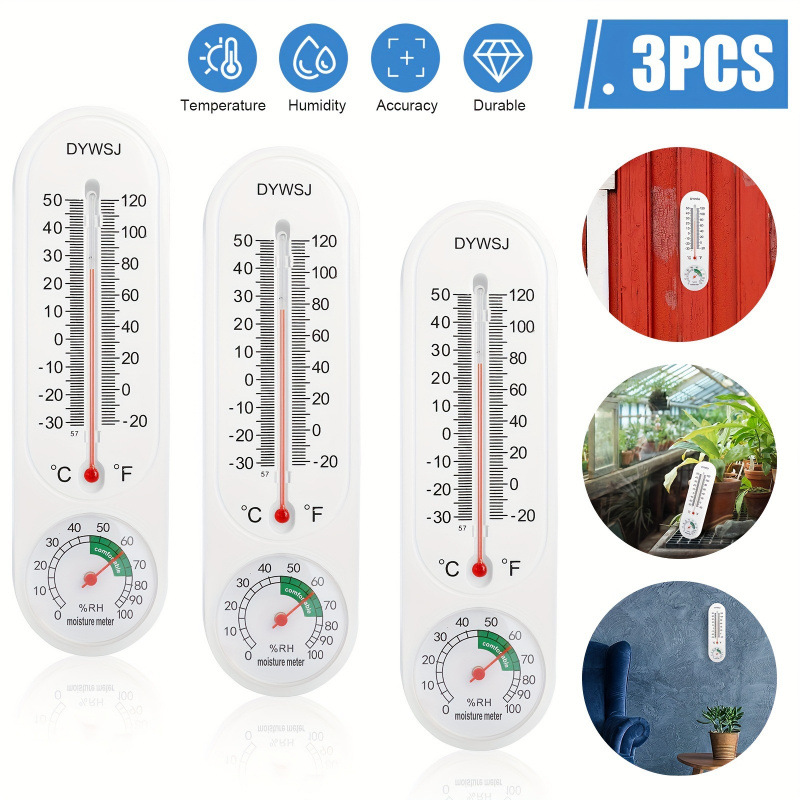2026 Autumn and Winter Cross-Border Export New Indoor and Outdoor Wall-Mounted Thermometer Hygrometer