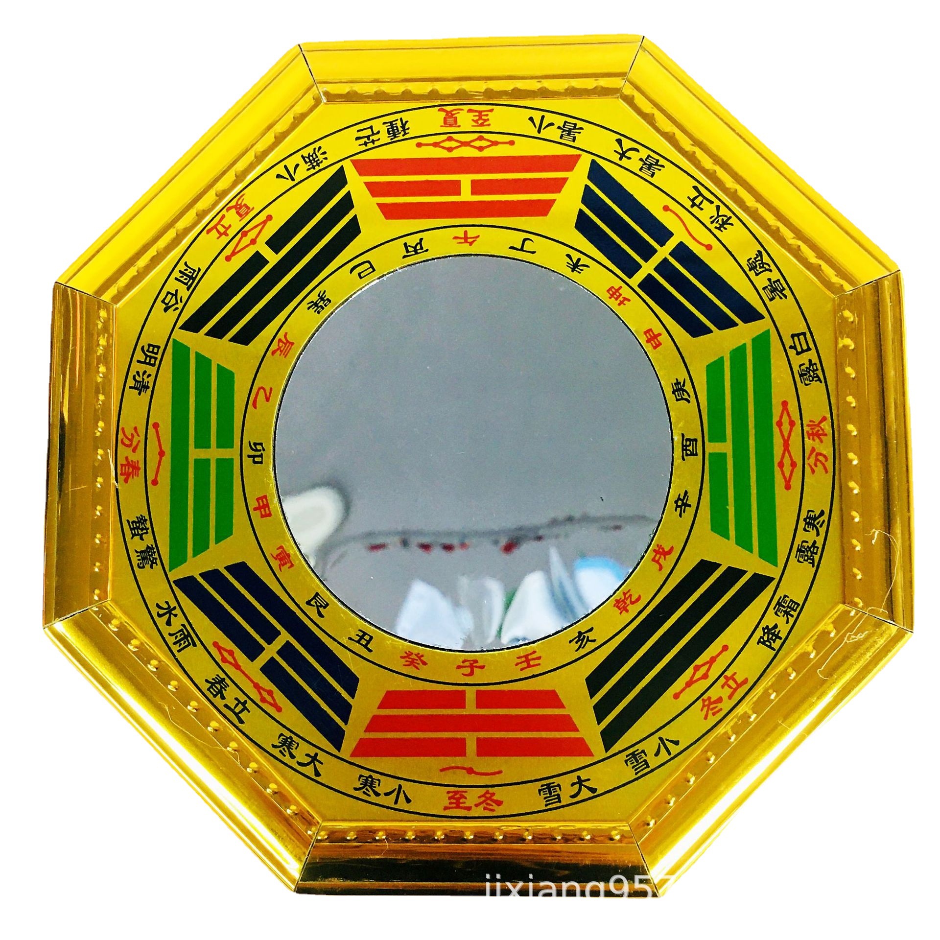 Bagua Mirror source factory wholesale production alloy colorful Four Seasons concave and convex Bagua mirror pendant