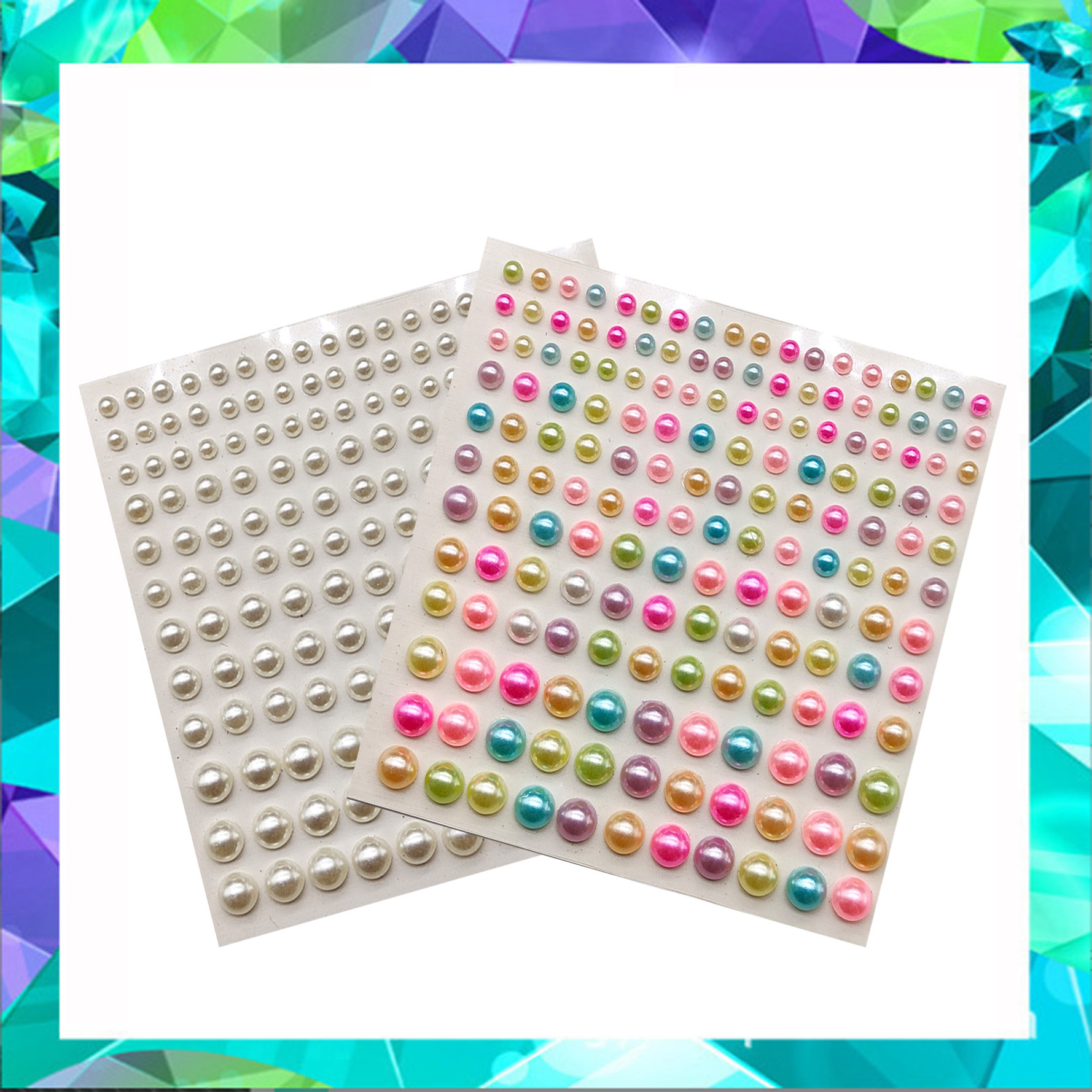 Оптовые полукруглые наклейки из жемчуга для сценического макияжа