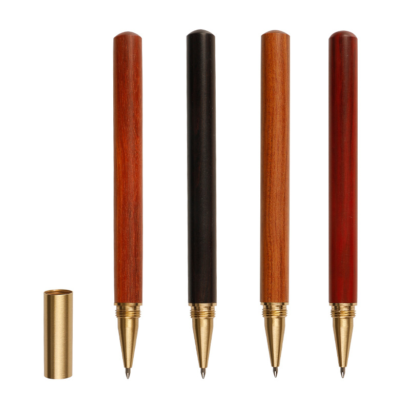 Manufacturer Wholesale Brass Sandalwood Signature Pen Metal Advertising Gel Pen Cultural and Creative Business Gift Mahogany Pen