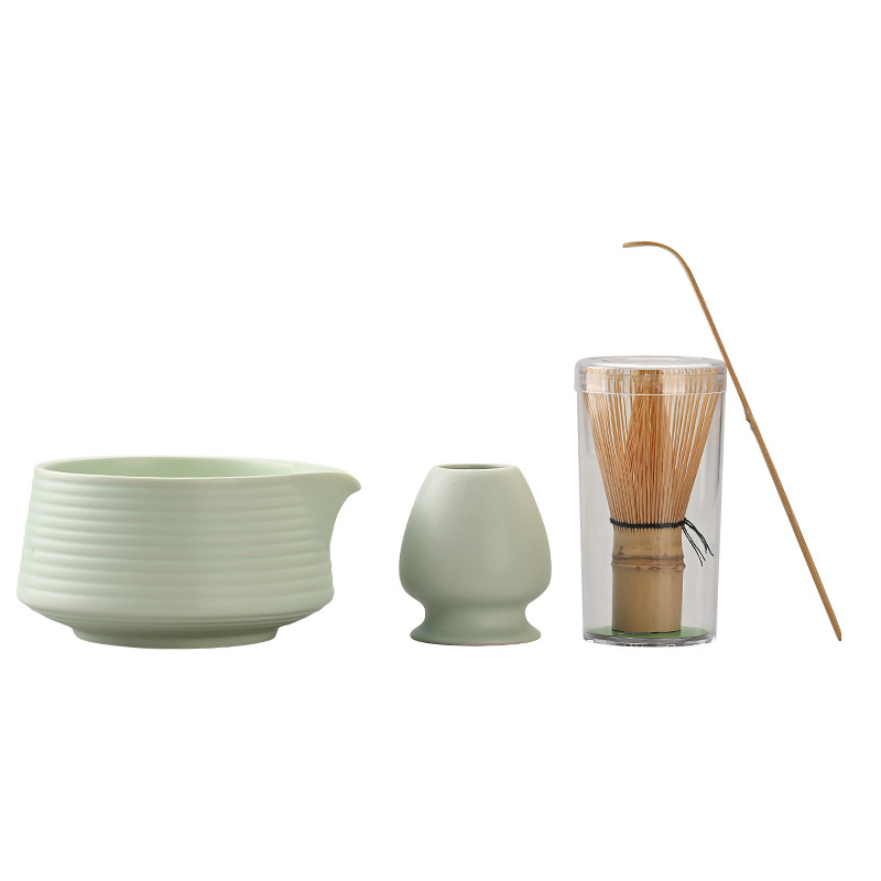 Cross-Border Japanese-Style Matcha Tea Set with Spouted Matcha Bowl, 5-Piece Set of Premium Tea Accessories for Matcha Ceremony, Light Luxury
