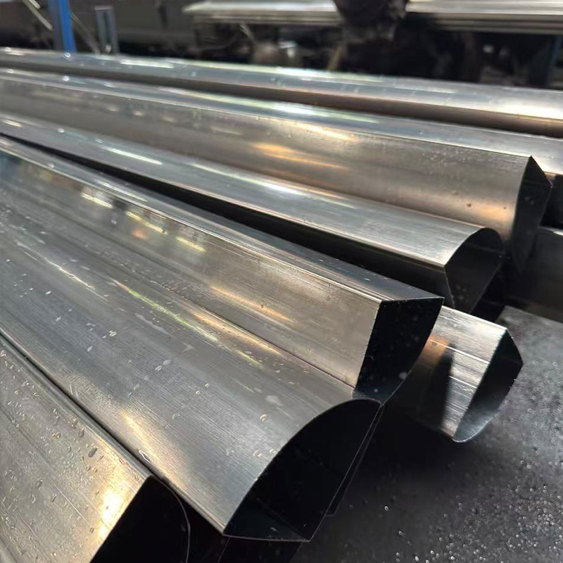 304 Stainless Steel Fan-Shaped Tubes, Customized Various Special-Shaped Tubes for Stair Handrails, Foshan Stainless Steel Source Manufacturer