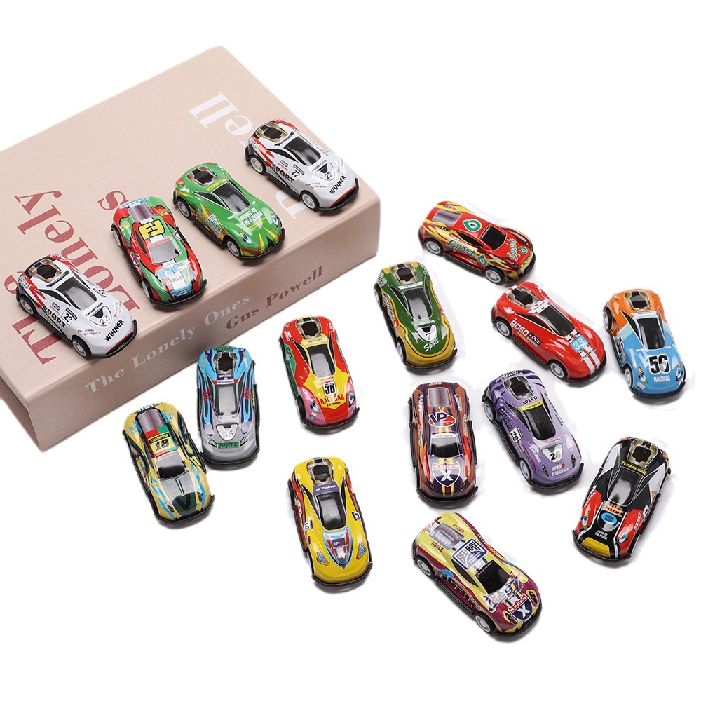 Wholesale Douyin Cross-border Alloy Car Iron Car Children's Toy Simulation Model Ornaments Bulk Back Car Car