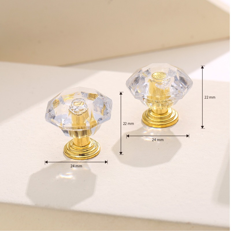 Manufacturer's Spot Transparent Acrylic Handle Furniture Wardrobe Cabinet Drawer Single Hole Plastic Handle Hardware Accessories