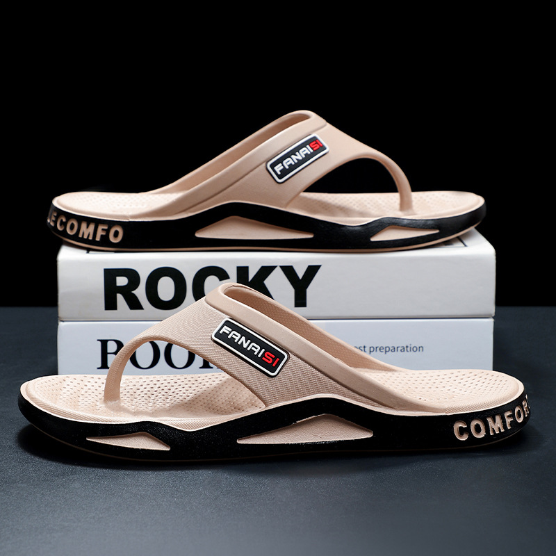 Cross-border generation hair flip-flops men's summer outdoor wear soft bottom thick bottom wear-resistant casual fashion flip-flops wholesale