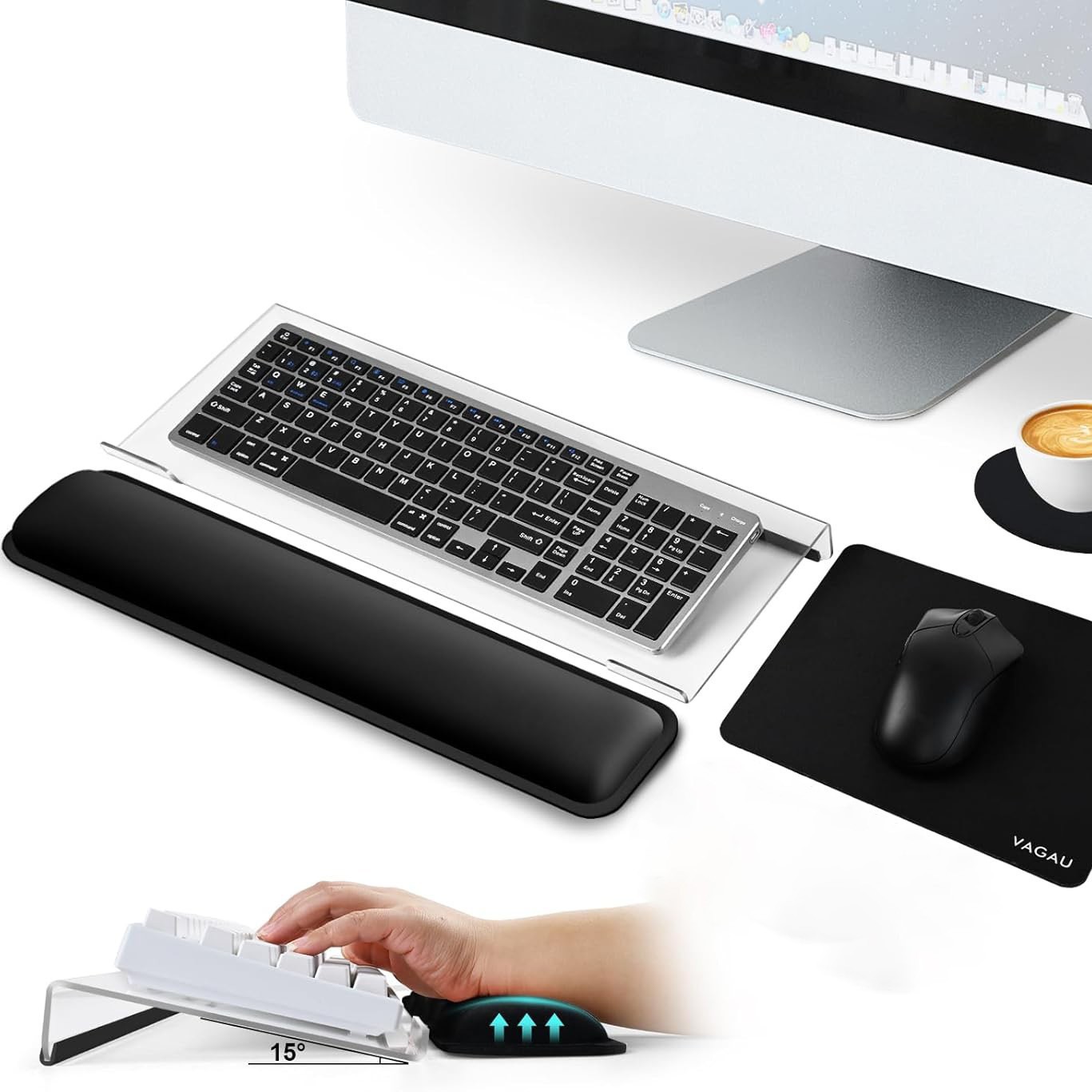 Transparent Black Acrylic Keyboard Rack Z Type Keyboard Bracket 78 Key/108 Key Anti-Slip Bracket Keyboard Rack Wholesale