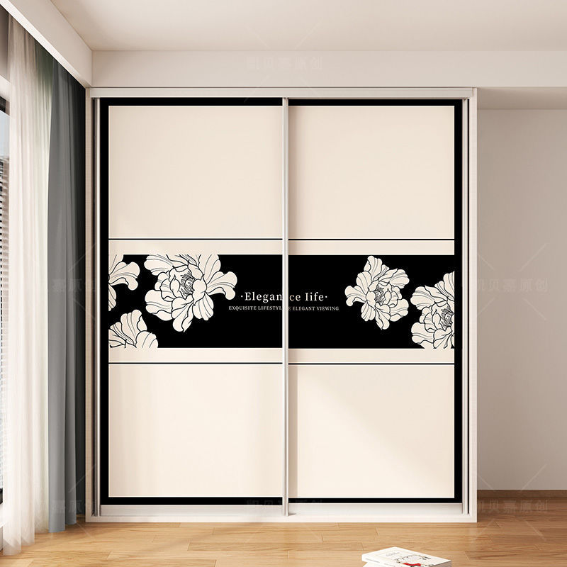 Наклейки для шкафа, двери шкафов, стеклянные двери, раздвижные двери, ремонт и трансформация, самоклеящиеся, французская ретро пленка