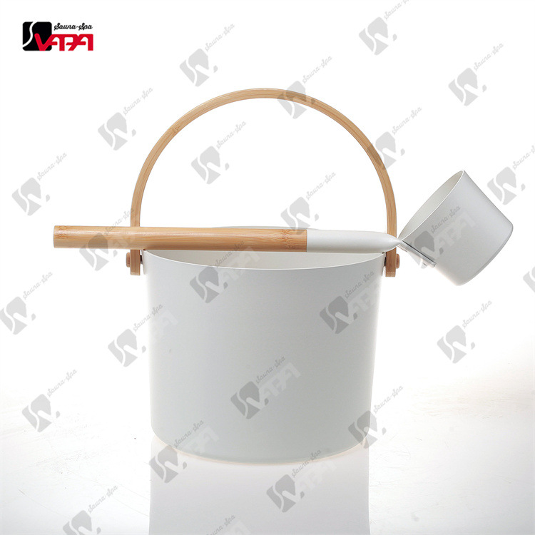 Can contact a generation of Amazon sauna aluminum bucket aluminum spoon sauna room accessories 7L spray aluminum bucket