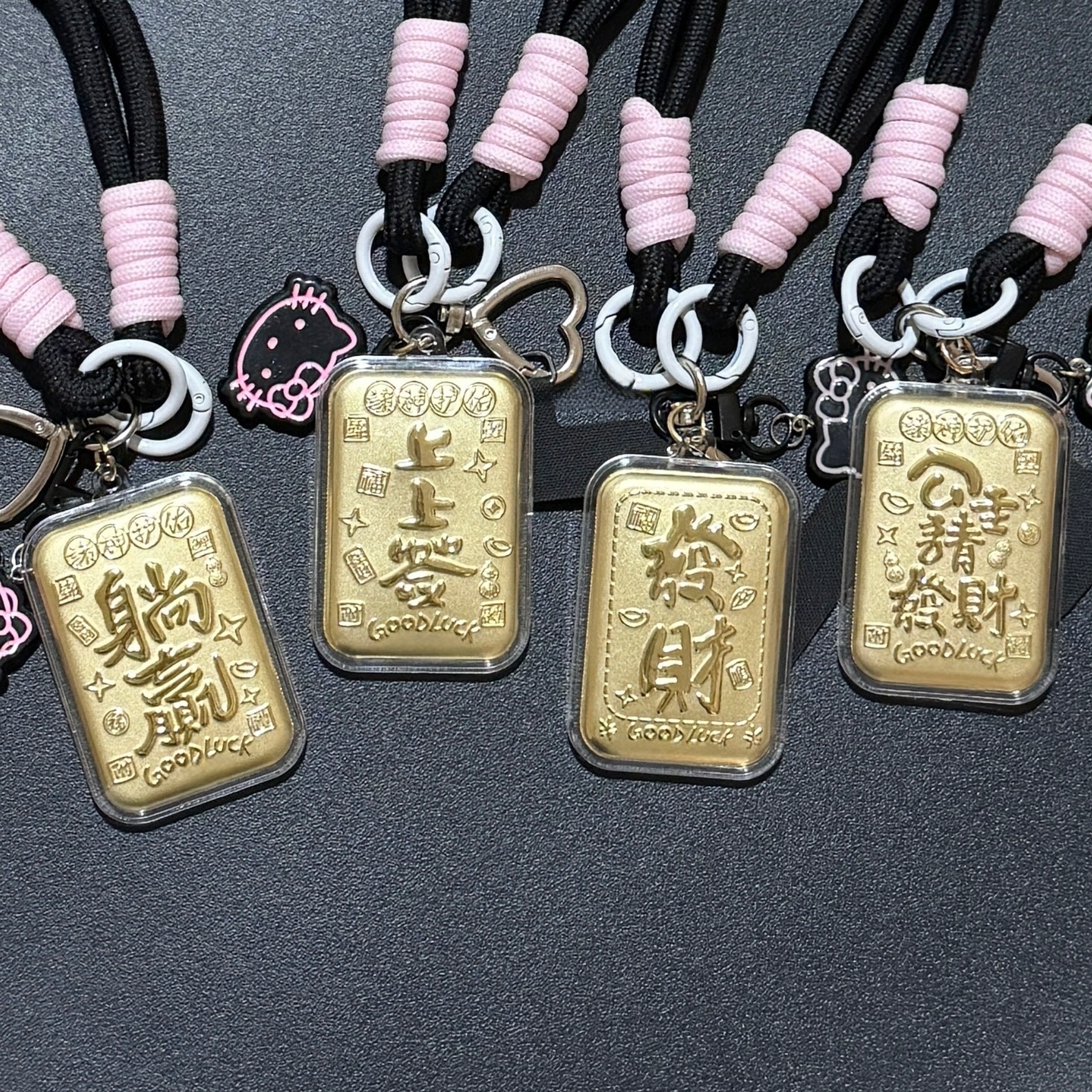 Shuibei Gold Pure Gold 999 Lucky Draw Keychain Bag Pendant Souvenir New Year Gift for Friends