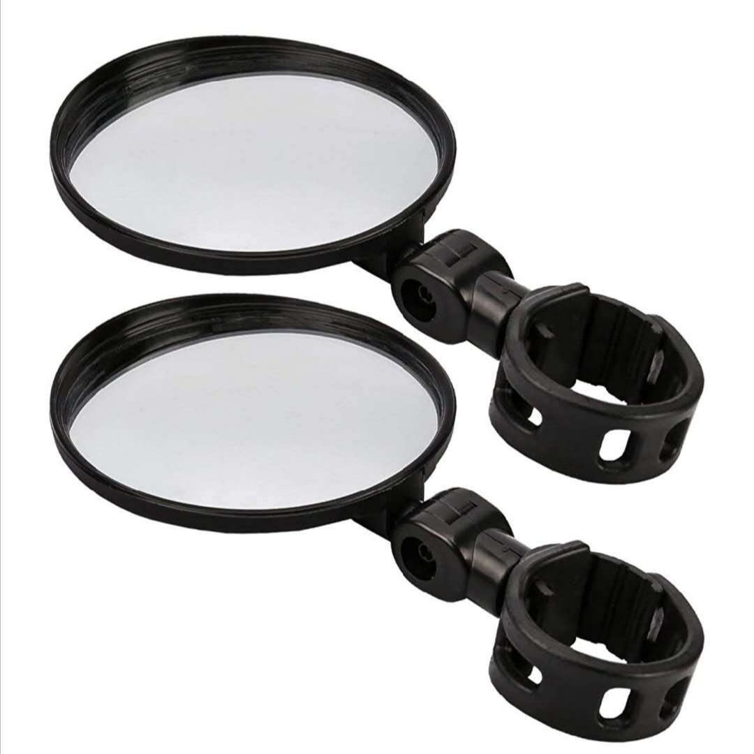 Bicycle accessories wide-angle convex mirror mountain bike accessories bicycle large round reflector silicone handle rearview mirror