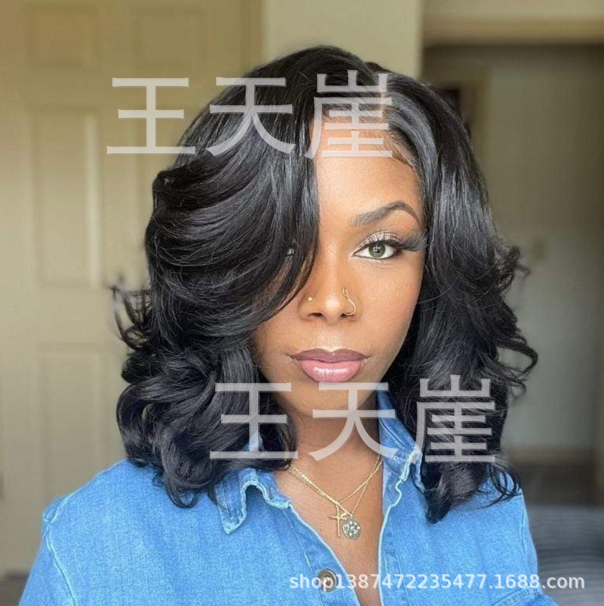 2022 год, новые бестселлеры кросс-бордерной электронной торговли в Европе и Америке, парики для африканских женщин, разделённые черные короткие кудрявые волосы, оптовая продажа