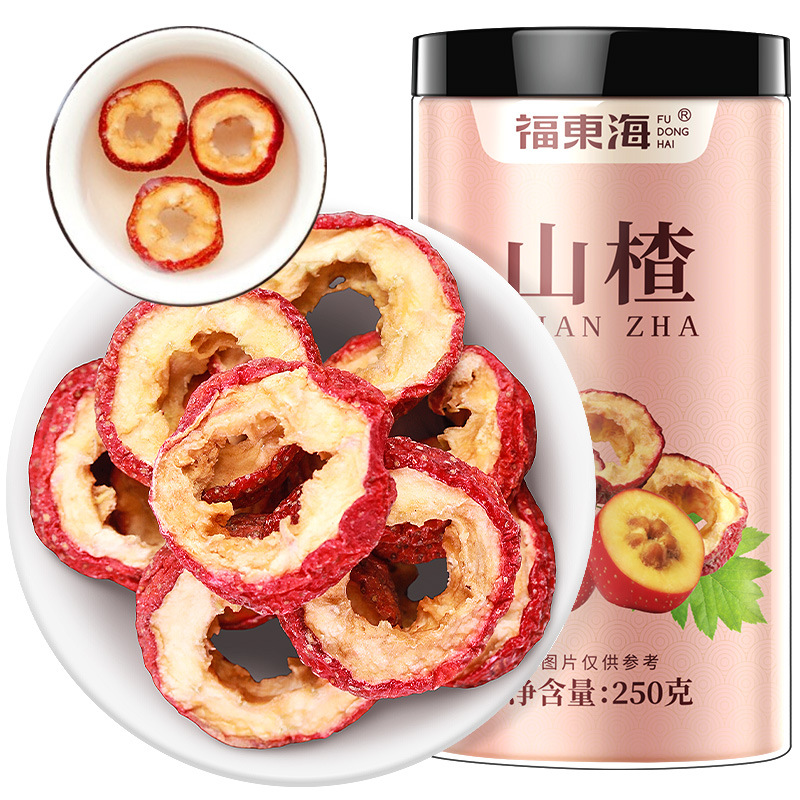 Фудунхай боярышник 250Г/бутылка безкосточковый сушеный боярышник, естественно высушенный, замоченный в воде, цветочный фруктовый чай, чай для здоровья, оптовая продажа