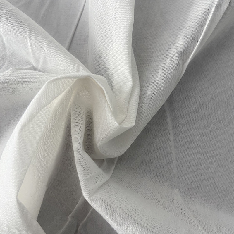 Factory direct batch TC white cloth polyester cotton white embryo cloth wholesale 110X76 pocket cloth clothing cloth trouser pocket
