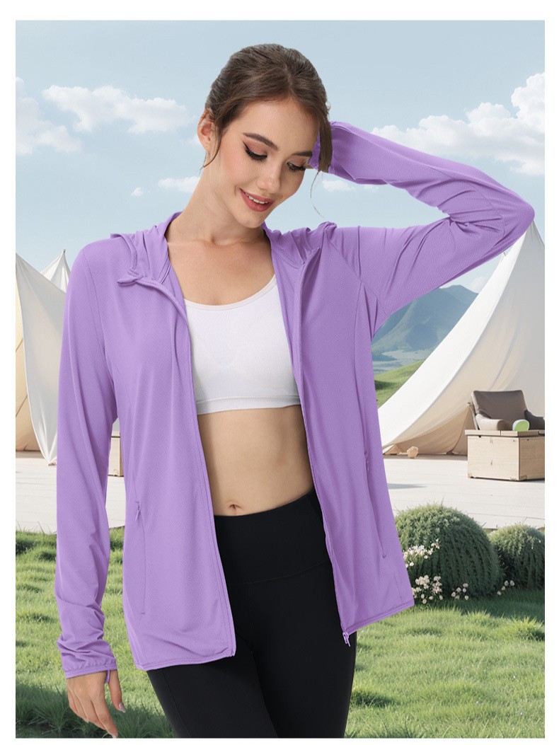 Summer Women's Sunscreen Clothing plus size Women's Thin Coat UV Protection Outdoor Long Sleeve Cross-border Explosions Export