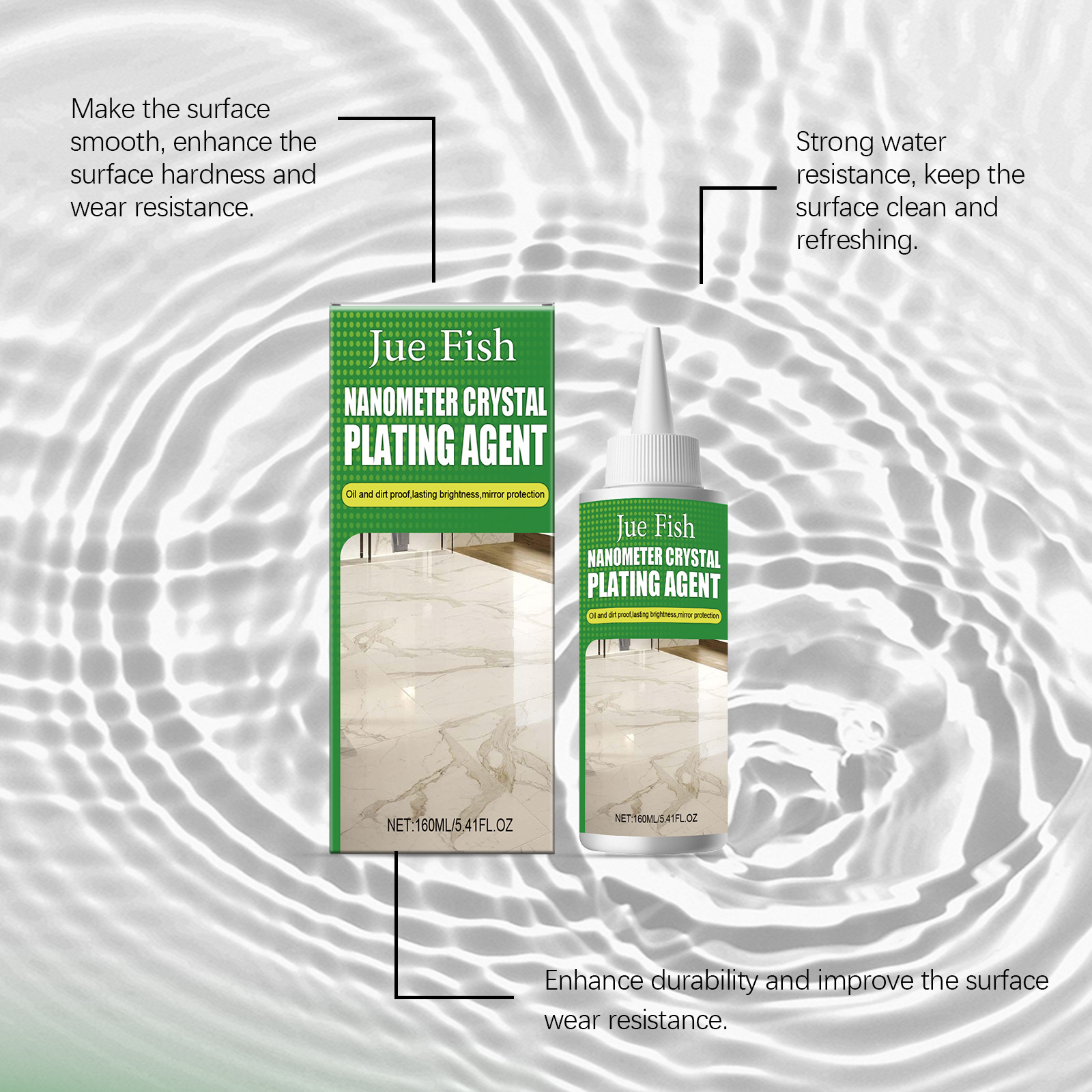 Jue-Fish Stone Crystal Plating Agent Renovation and Brightening Marble Polishing Nano Crystal Liquid Tile Scratch Repair