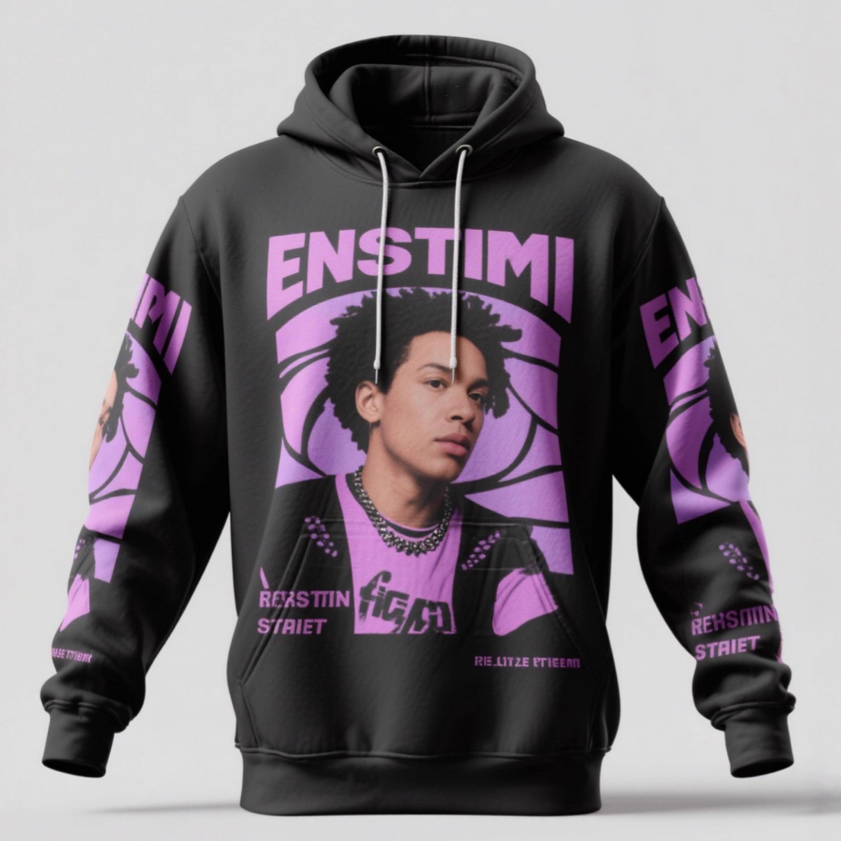 Толстовка с цифровой печатью на всю поверхность, индивидуальный европейский и американский стиль, осень-зима, уличный стиль, мужская флисовая одежда