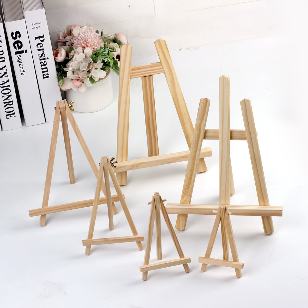 Children's Small Easel Mini Desktop Desktop Display Stand 8*15 Wooden Mobile Phone Tripod Small Oil Easel
