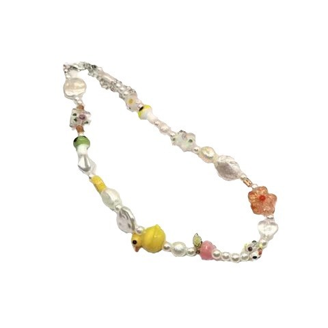 Pearl Diamond Water Drop Flower Necklace French Style Light Luxury Clavicle Chain Niche Evening Dress Fashion Necklace Women