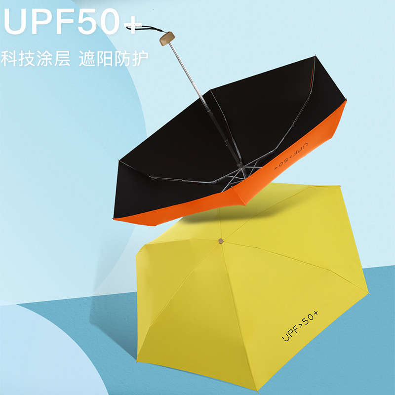 Sun Umbrella with Black Coating, Flat 50% off Umbrella Card Holder, Sun Protection Pocket Sunshade Umbrella, Compact Sun Umbrella, Card Umbrella