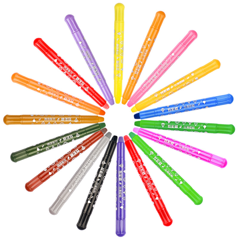 Factory direct Colorful Stick 30 color optional rotatable washable water soluble painting room children's graffiti crayon heavy color stick