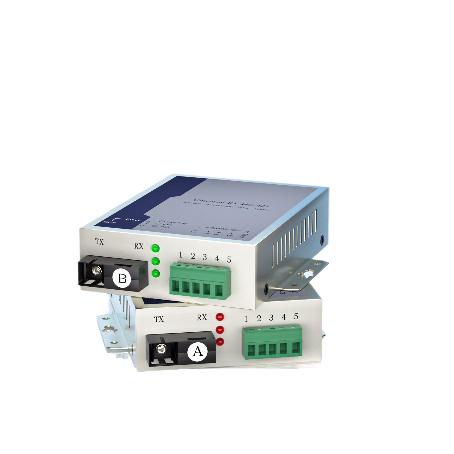 1-8 485/422/232 Serial Data Optical Cat Optical Terminal to Optical Fiber Extension Transmission Transceiver with Network Port