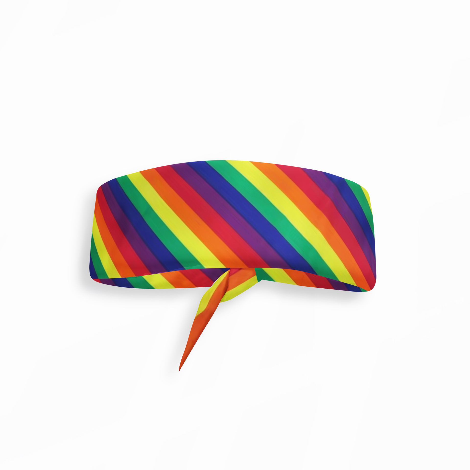 Factory direct supply in stock polyester rainbow square rainbow hair band men and women holiday outdoor dress hip hop scarf