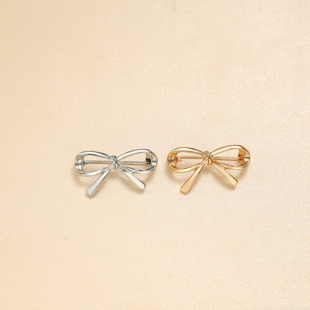 New Anti-Exposure Bow Brooch Fashion Versatile Decorative Low-Neck Fixed Clothing High-End Women's Safety Pin Small Brooch