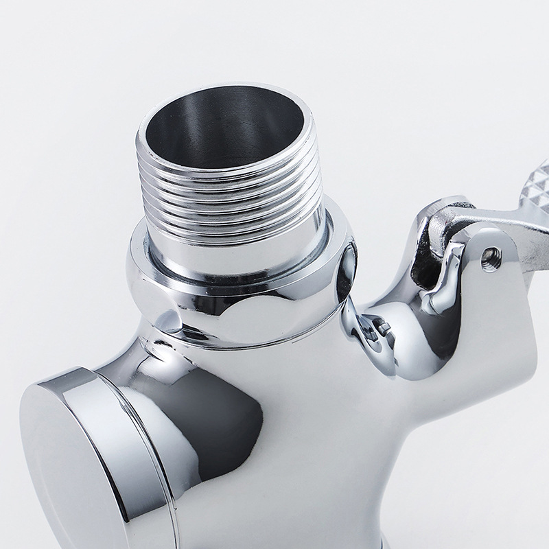 Copper toilet squatting pan Foot Flush Valve public place stool delay flush valve bathroom foot four-way