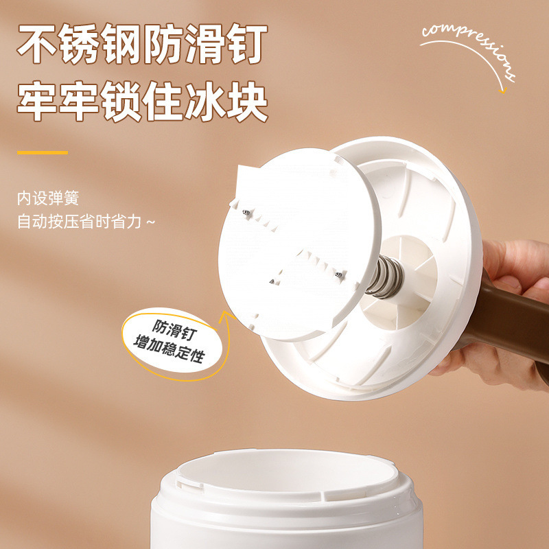 Manual Shaved Ice Machine for Home Use, Small Ice Crusher, Smoothie Maker, Hand-Cranked Shaved Ice Machine, Hail Ice Machine for Stalls