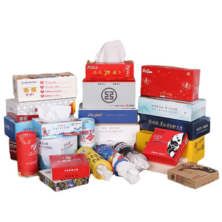 Hotel restaurant commercial paper wholesale advertising paper box paper towel car box custom paper towel napkin customization