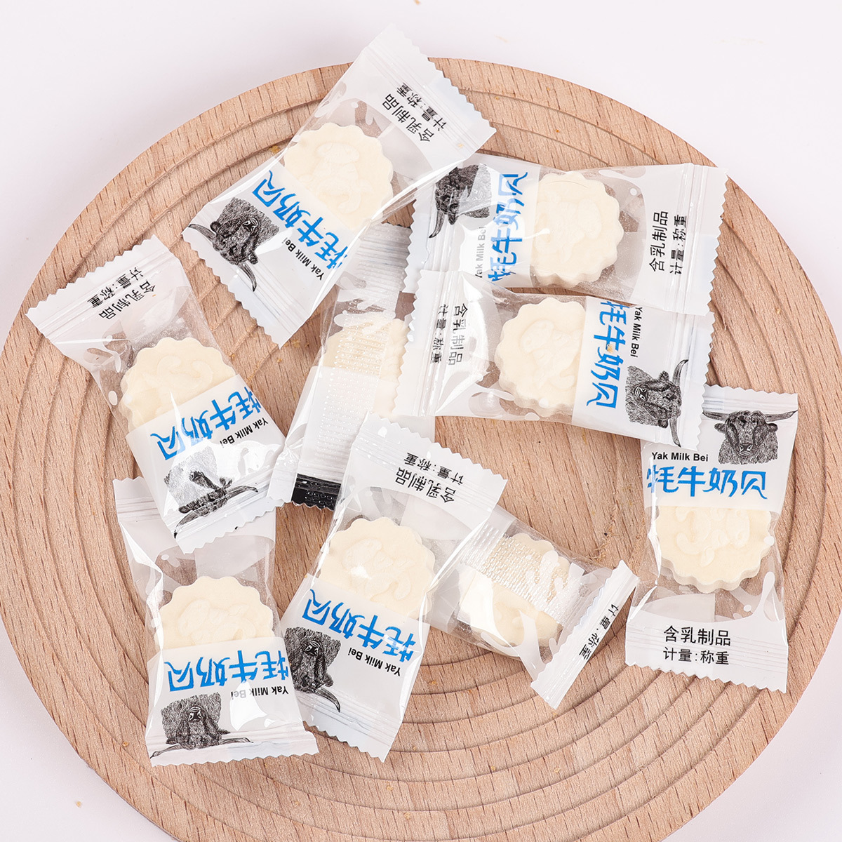 Milk Tablets and Milk Candies, a Specialty of Xining, Qinghai, Sourced from the Remote Highland Yak Milk, Containing Prebiotics, 252g Bagged