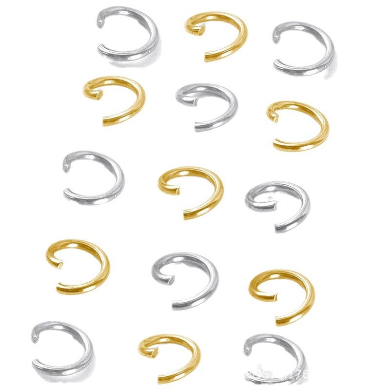 304 Stainless Steel Open Ring Non-Fading Closed Ring Titanium Steel Electroplating Jewelry Accessories DIY Bracelet Necklace Open Ring