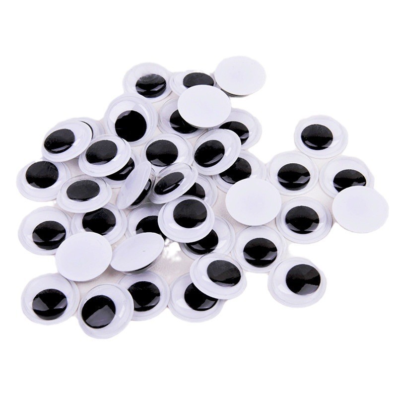 5-180mm Movable Eyes with Adhesive Eyes, Handmade diy Animal Toy Eyes, Movable Eyeballs with Black and White Eyes