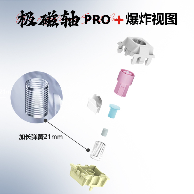 Guantai Magnetic Axis Pro+ Full Pom Factory Independent Light Guide Column Linear Gaming E-Sports Keyboard Magnetic Axis Wholesale