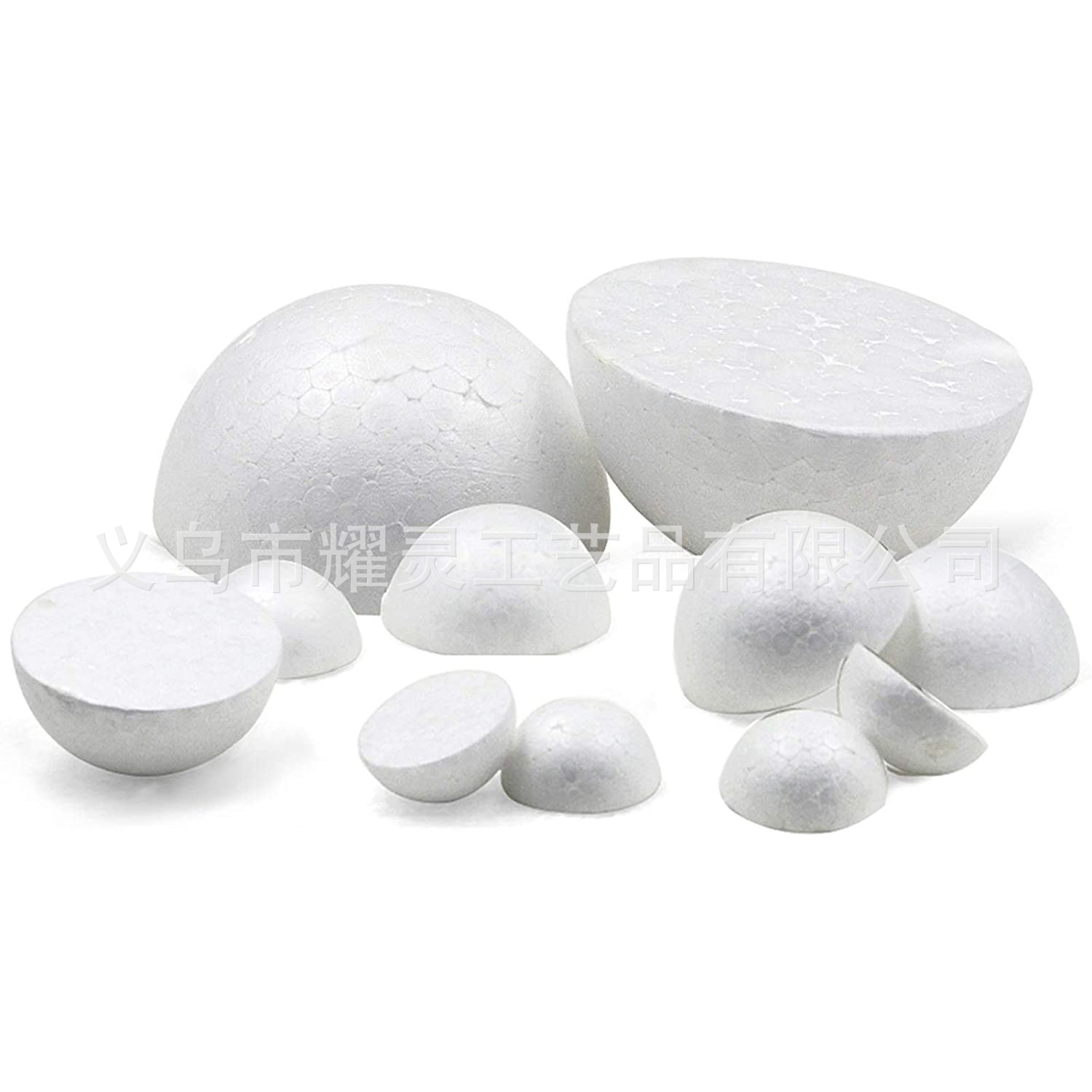 Poly Dragon Foam Hemisphere 10cm EPS high density white solid semicircle film and television wedding props