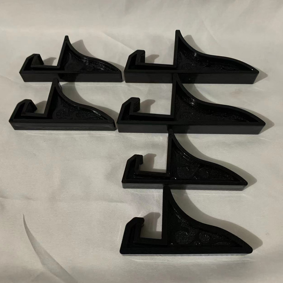 Plastic bracket slate painting rack black crafts plate bracket three-dimensional display rack frame engraving bracket wholesale