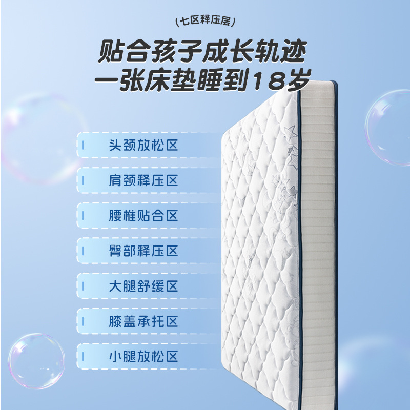 Serta/Serta Harley Youth and Children's Spine Protection Mattress Partitioned Mattress Latex Mattress Double-Sided Sleeping