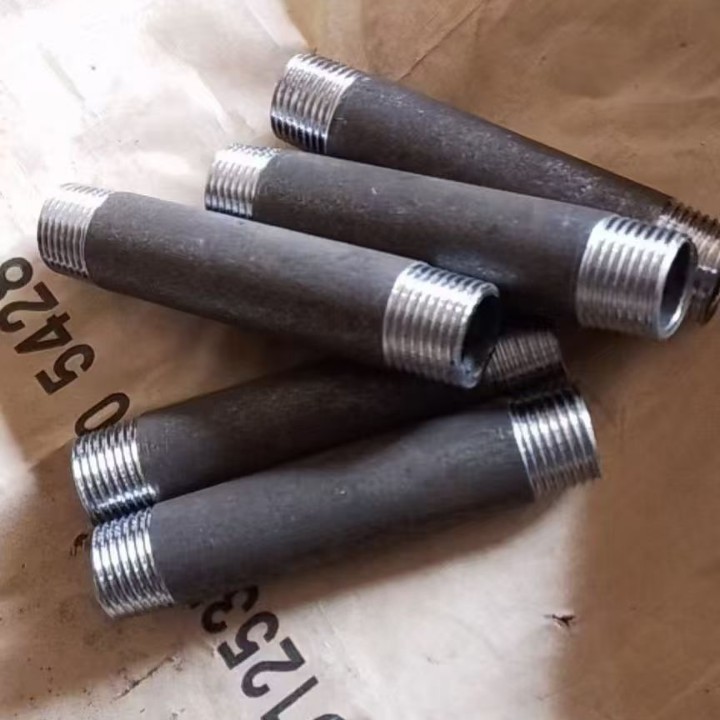 Galvanized Pipe Single-Thread Head Double-Thread Head External Thread Galvanized Pipe Double-Headed Extended External Thread Round Pipe Double-Thread Head Carbon Steel