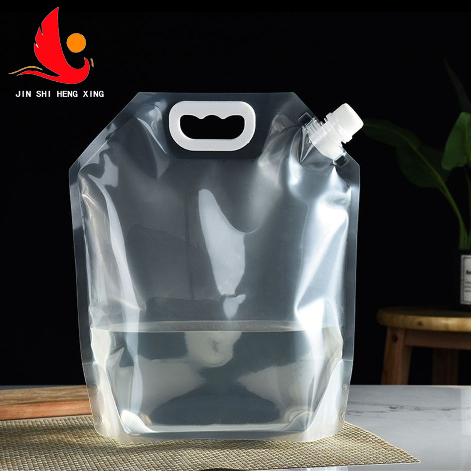 Bulk beer suction nozzle packaging bag large caliber portable self-supporting suction nozzle bag take-out hot pot soup chicken soup packaging bag