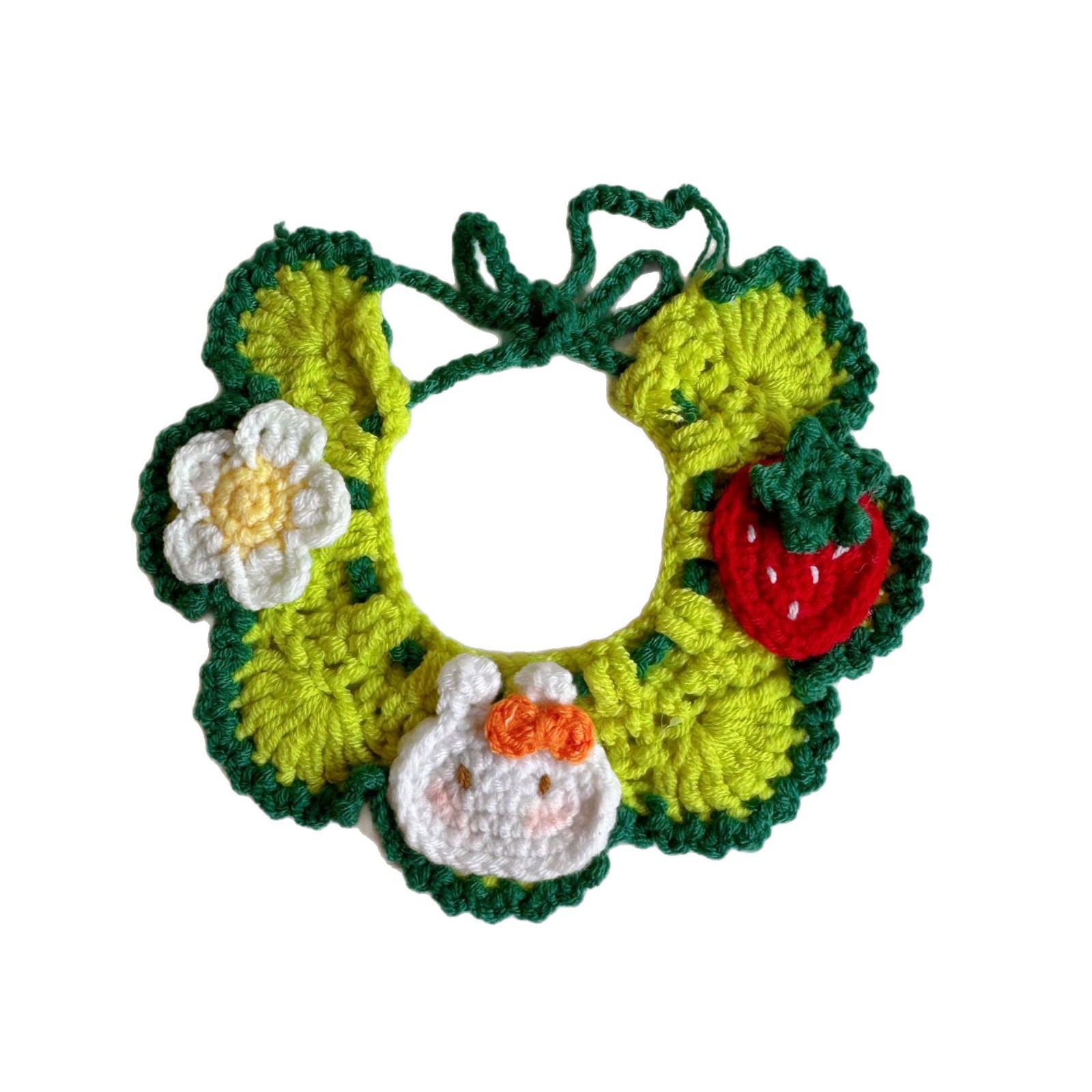 Springfield Huahua Pet Wool Knitted Collar Cat Saliva Scarf Bee Scarf Dog Bib Cute Dress up