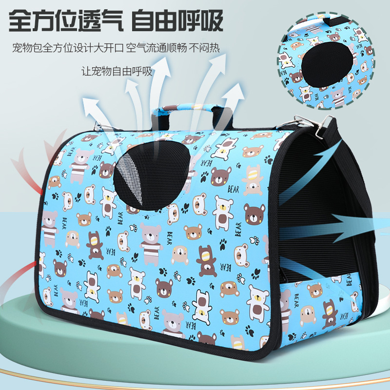 Transparent Cat Bag Outgoing Folding Portable Pet Backpack Portable Outgoing Bag Color Breathable Crossbody 13 Jin Cat Mie Bag