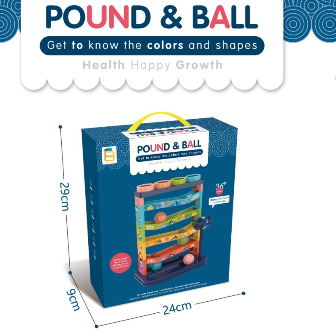 Cross-Border Best-Selling Children's Knocking Toy Parent-Child Interactive Educational Multi-Layered Color Track Knocking Ball Table