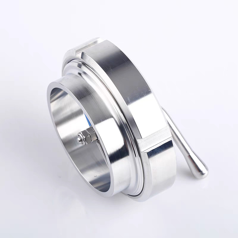 304 Stainless Steel Sanitary Welded Union Sight Glass with Brush Wiper Glass Observation Sight Glass Threaded Union Window