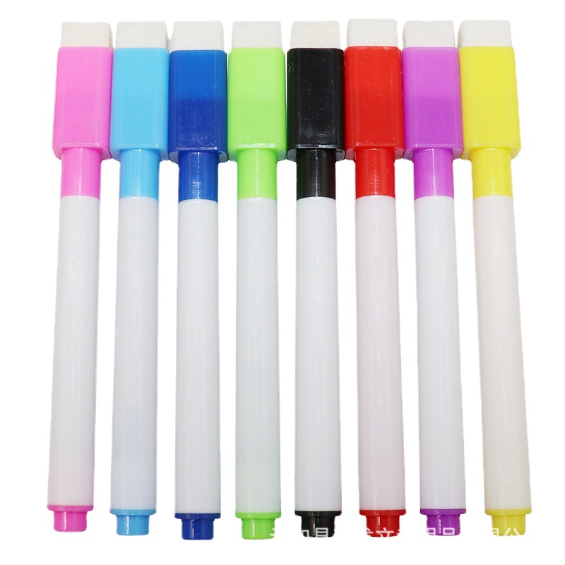 Manufacturer Wholesale Whiteboard Pens Erasable Children's Painting Graffiti Plastic Magnetic Brushed Colorful Water-Based Markers